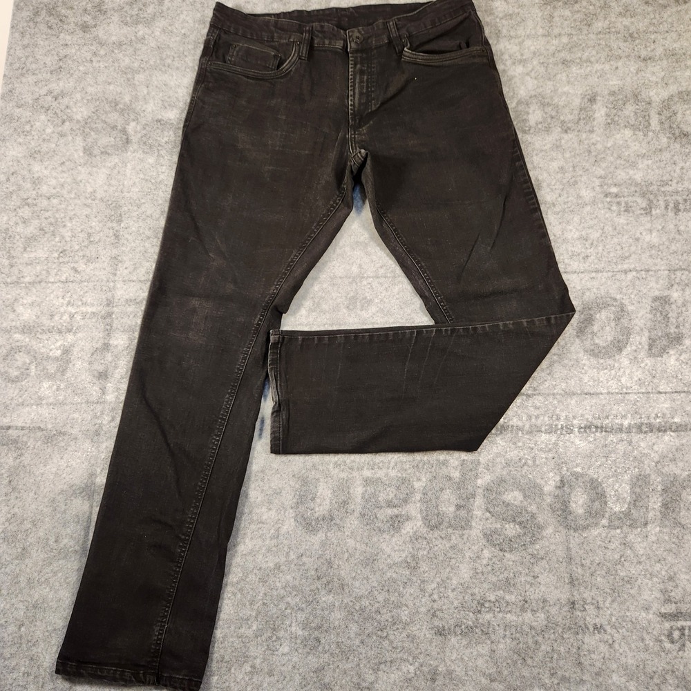 Buffalo David Bitton jeans men's 36x31 Slim Straight‎ Stretch Jeans Dark Wash